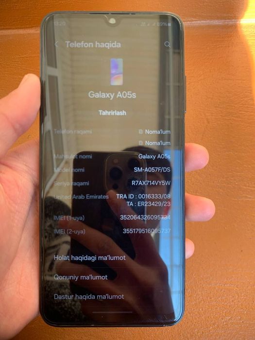 Samsung A05 S  holati yangi