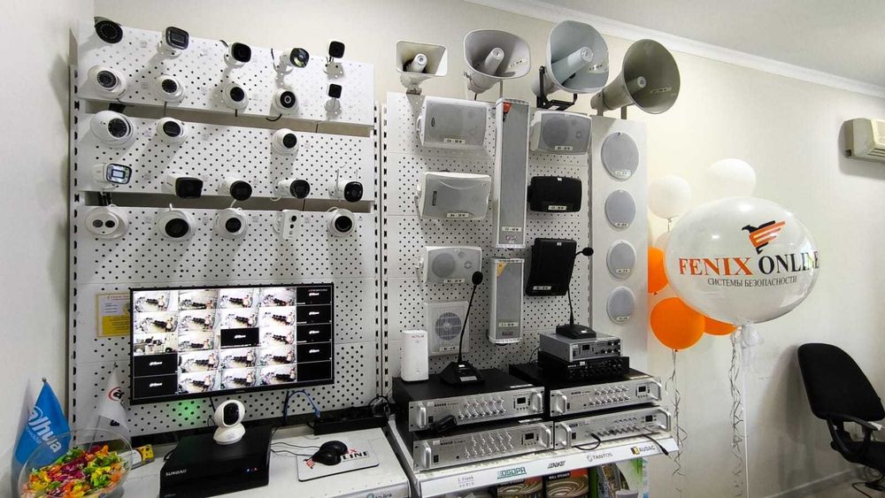 КОЛОНКИ Фондық музыкаға, Қабырғаға/Төбеге арналған УСИЛИТЕЛЬ, Микрофон