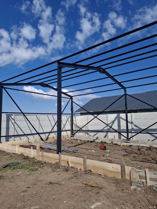 Vând structura metalica 8x10x4 acept și variante auto