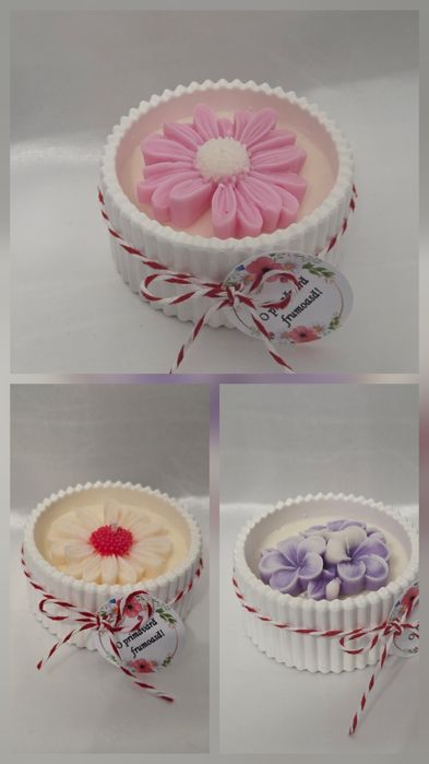 Martisoare parfumate din ceară naturală de soia