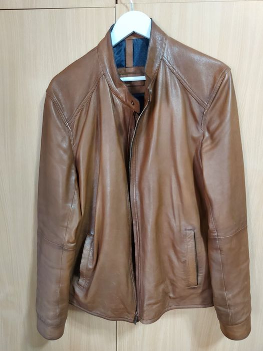 Geaca de piele Massimo Dutti