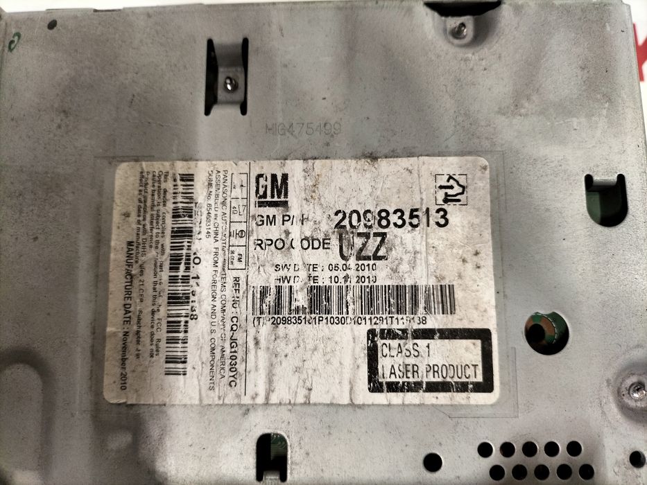 Cd / Aux Radio music Chevrolet Cruze / Шевролет Круз