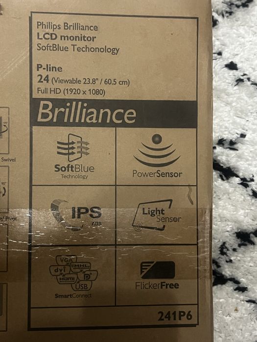 Monitor Philips  -Brilliance  LCD ,Full HD 24”  p-line