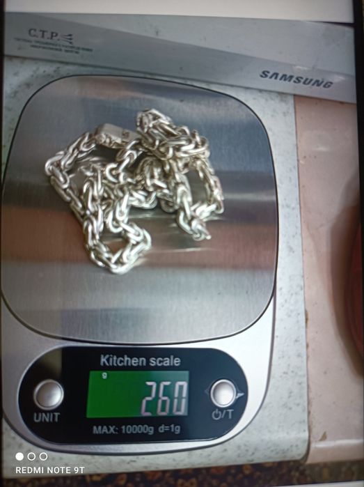 Цепь серебренная мужская