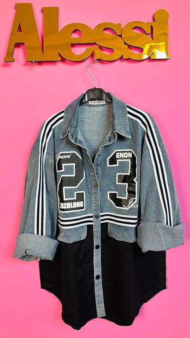 Cămașă sport damă unică (blug + 23, model oversize)