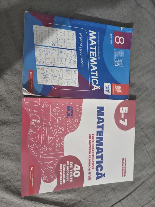 Culegere matematică clasa 8 și clasele 5-7