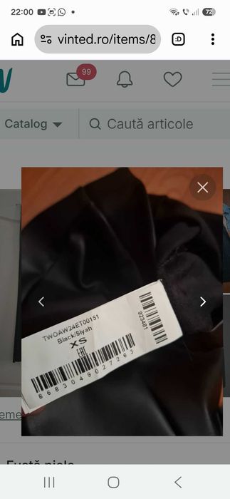 Fustă imitație piele xs