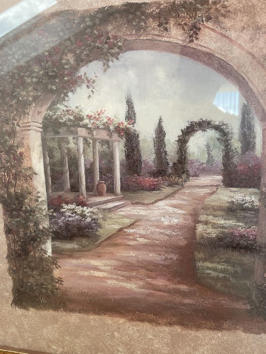 картина/постер с  дървена рамка 47/47см, отвор 38,5/38,5см