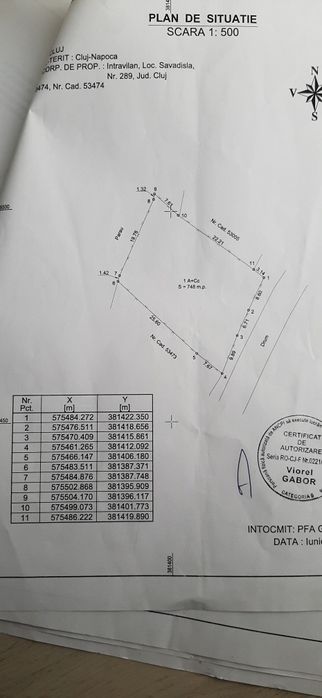 Teren inravilan Savadisla 750mp.