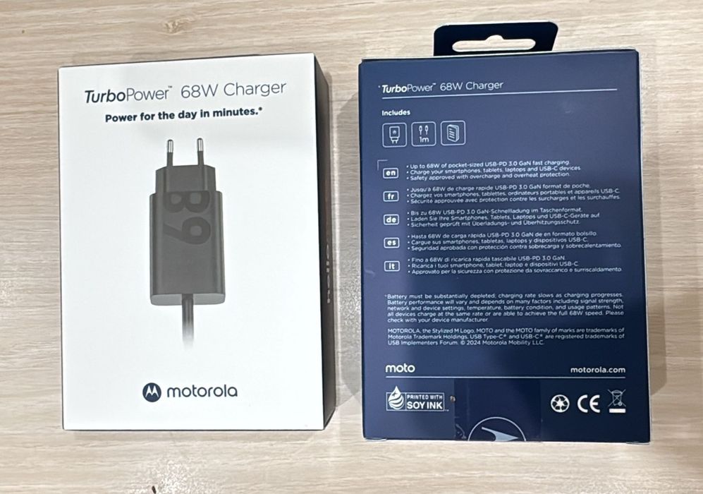 Incarcator original Motorola Turbo Power 68W + cablu usbC Moto Edge G