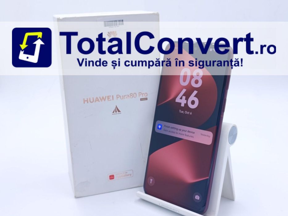 Huawei Pura 80 Pro 512GB Glazed Red 12GB, Garantie 24 luni | #D96610