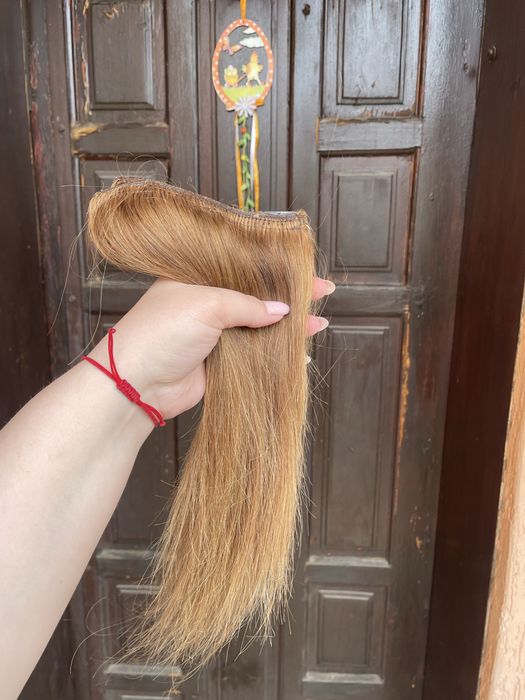 Естествена славянска коса на 2 реда (100гр.)