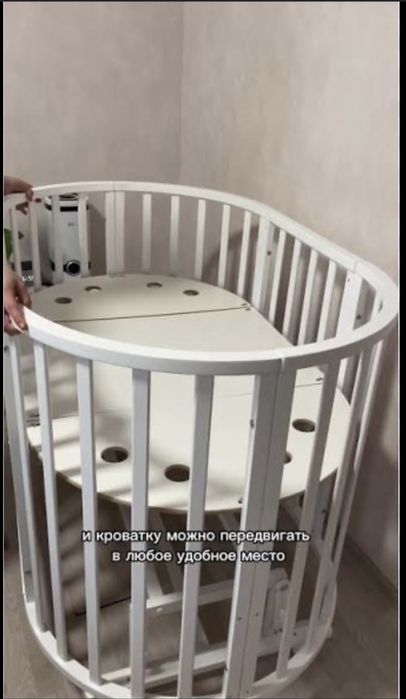 Детская кроватка , 8 в 1 Оригинал ,из массивного дерева