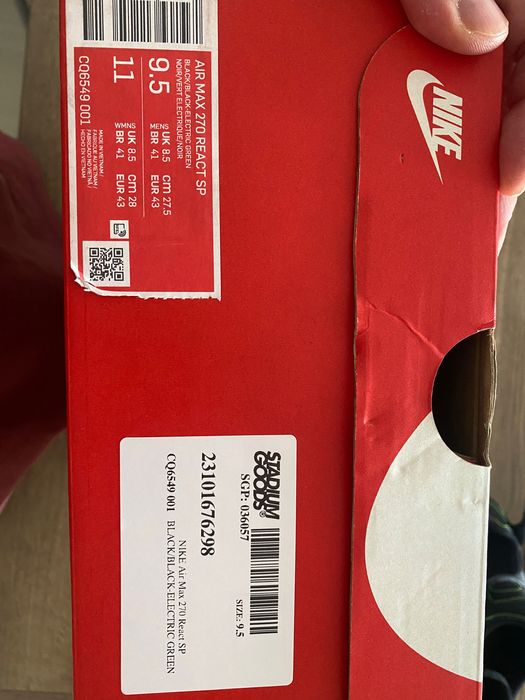 Nike AIR MAX 270 REACT SP 43