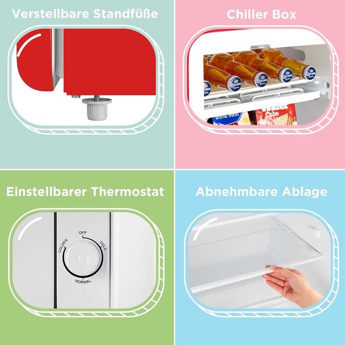 Хладилник Comfee 93L RCD93RE2EURT(E) Червен