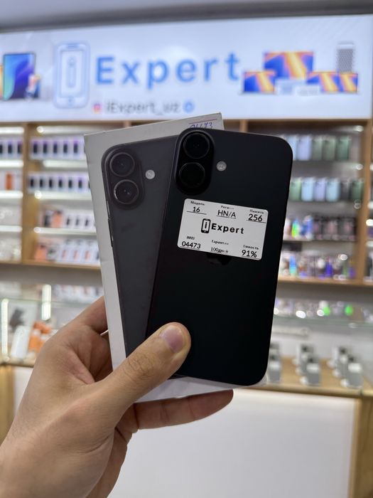 iPhone 16 black 256gb 91% 3 oy garantiya!