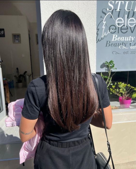 Естествена коса на редове