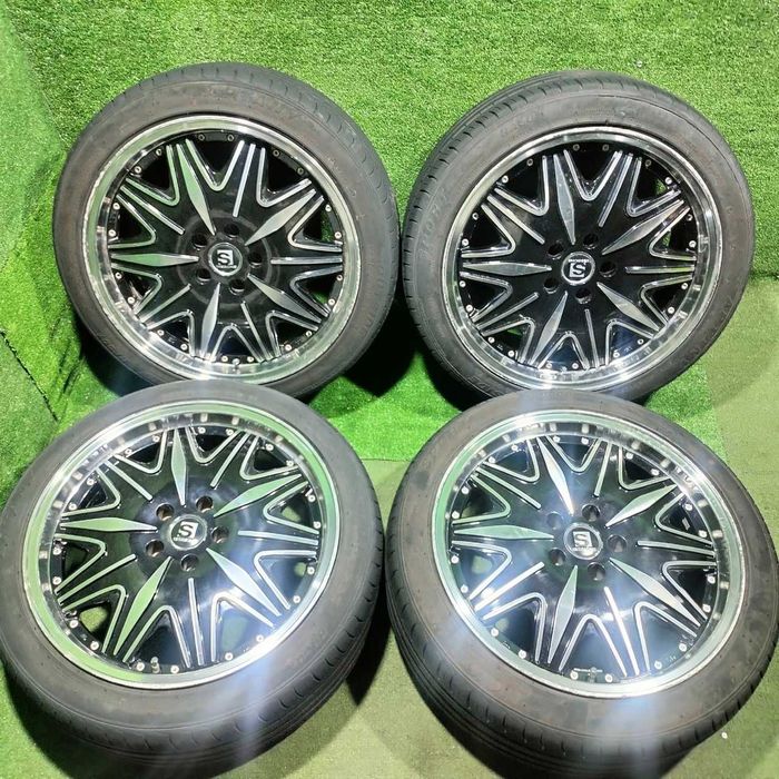 Продам Литые диски Sessions с резиной из Японии R19 8,5J 5/114,3 ЦО 73