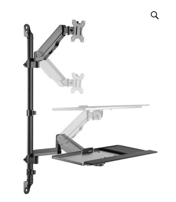 Стенен монтаж на работно място ,скоба за монитор, скоба за клавиатура