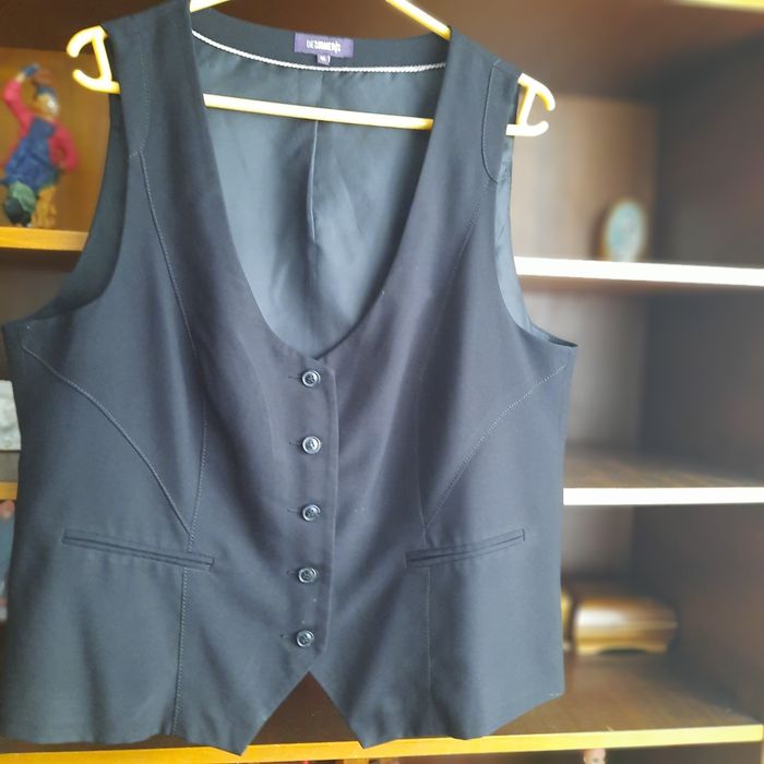 2 bucati vesta dama din stofa neagra