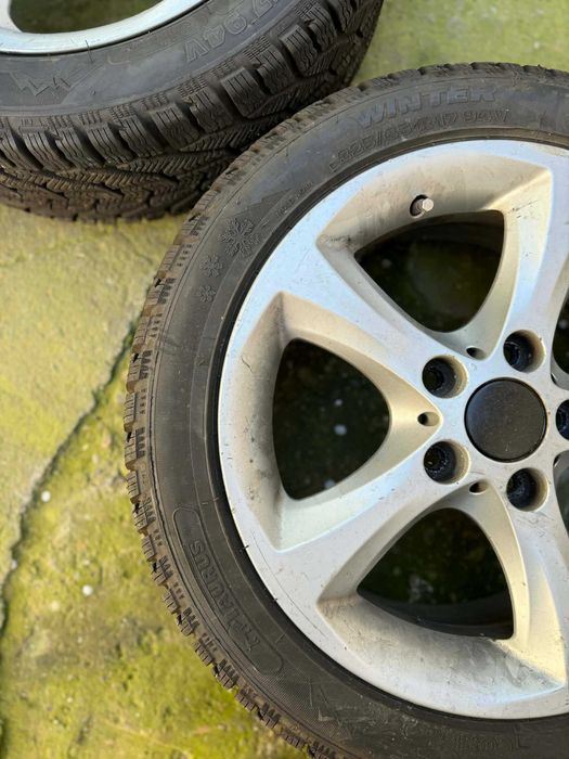 Set jante aliaj + anvelope iarnă 225/45 R17 5x120 – stare foarte bună