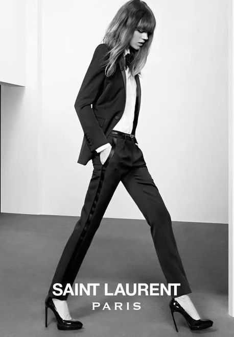 Дамски белейзър с кожени ривери Saint Laurent - S/M