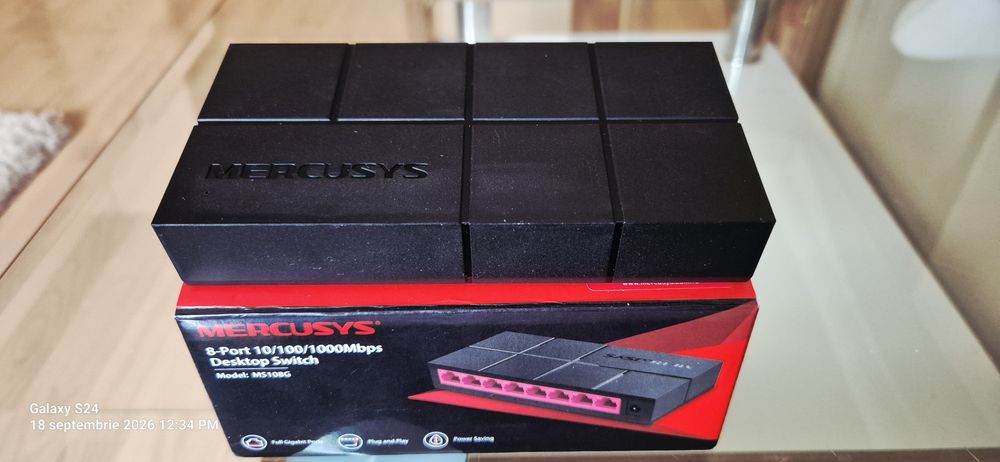 Switch Desktop Gigabit cu 8 porturi Mercusys MS108G