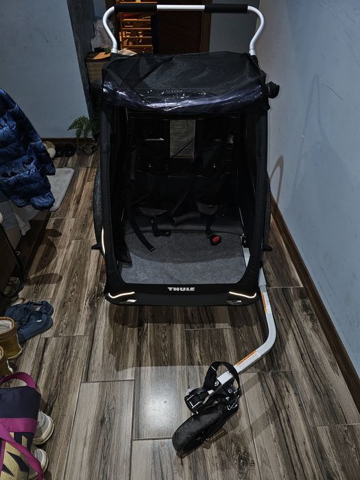 Thule Coaster XT – за две деца, Вело ремарке+детска количка
