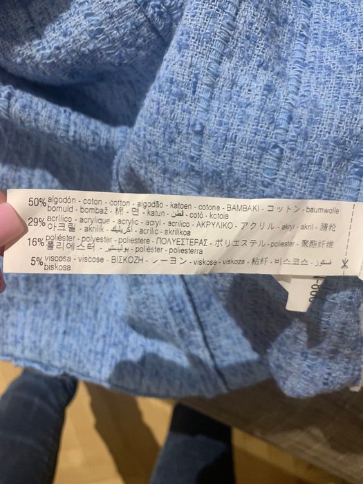 Рокля  сукман в небесносин цвят букле Zara, размер S/M