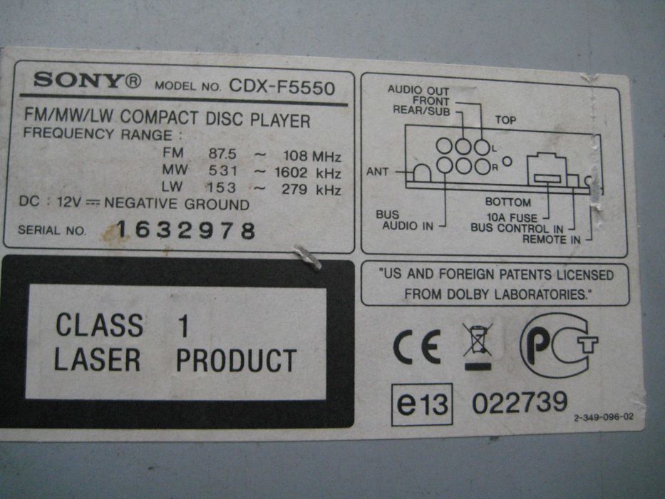 Продавам Sony CDX-F5550 50WХ4