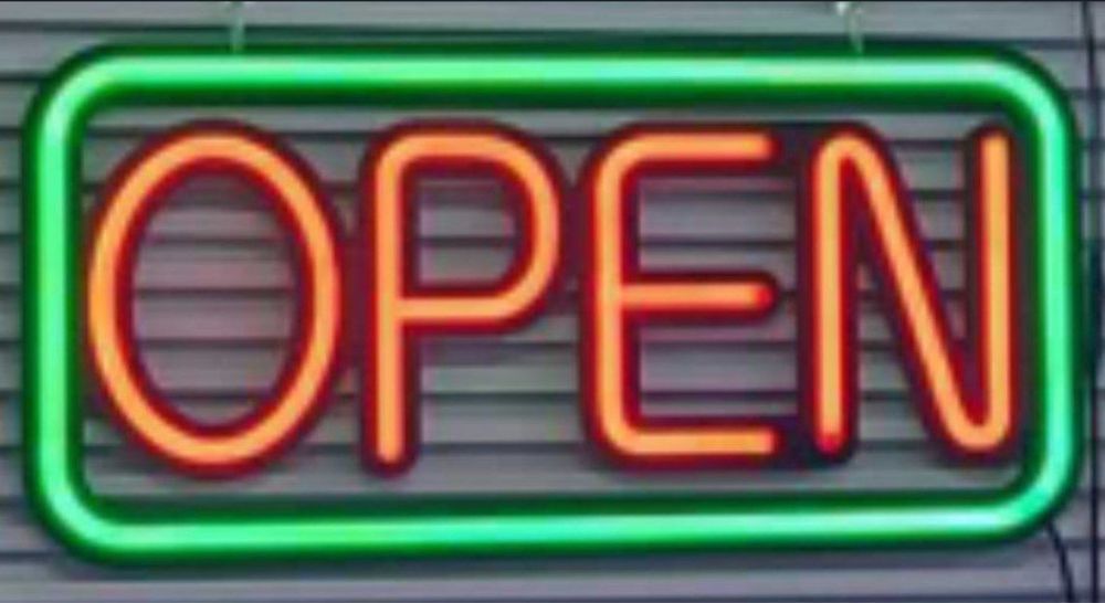 Tablichka OPEN NEON