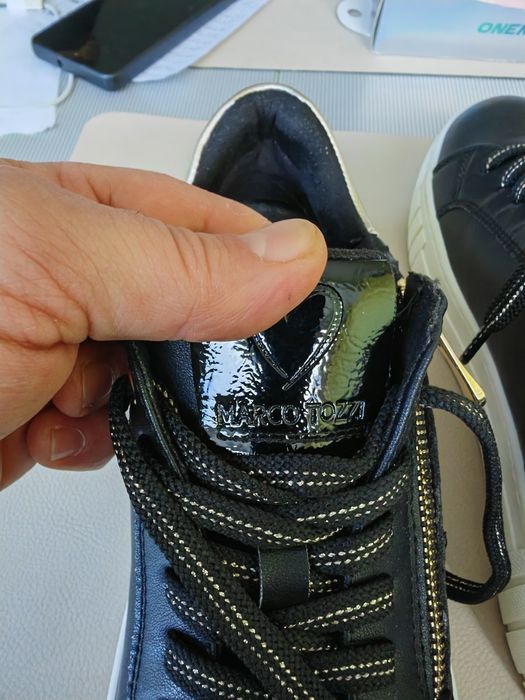 Marco Tozzi lether strap-Sneakers