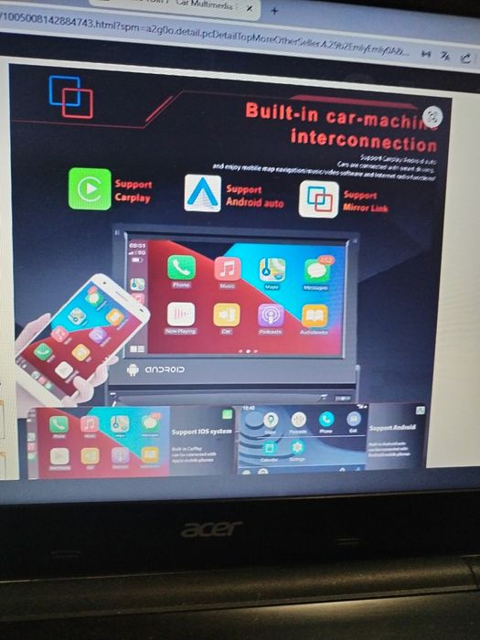 Продавам андроид мултимедия podofo 1 din.