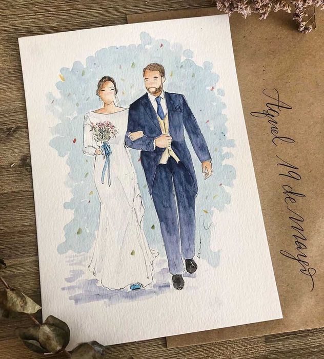 Сватбени рисунки на живо за гости, светбени подаръци за гости