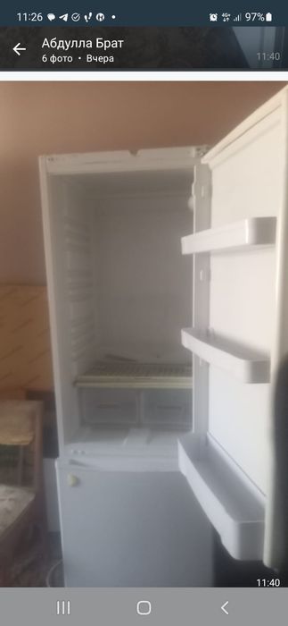 Холодильник Индезит белый и серый