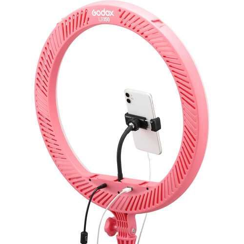 Розова LED ринг светлина Godox LR150 PINK Ring LED Light