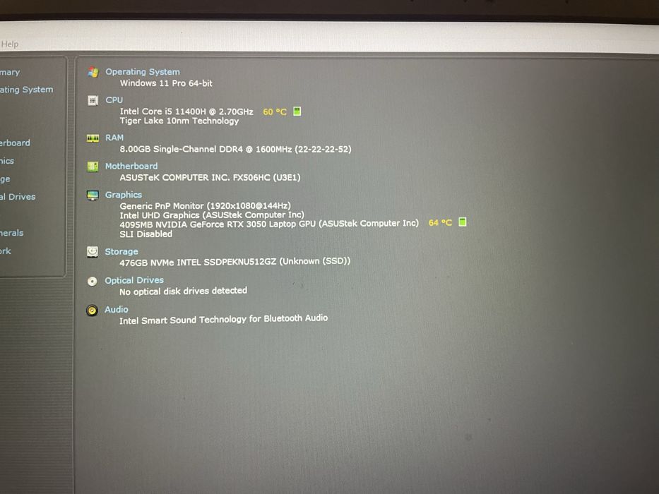 Laptop Gaming ASUS TUF F15 FX506HC – Stare bună + Cooler cadou