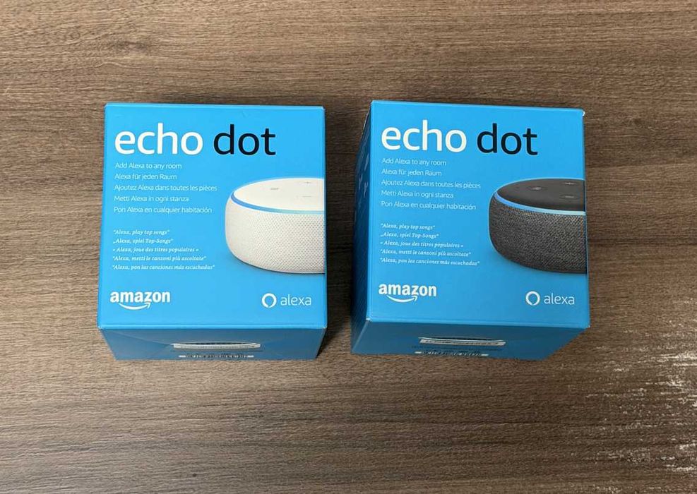 Amazon Echo Dot 3rd Gen - смарт колонка (2 броя бял+черен)