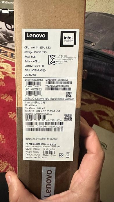 Lenovo laptop Intel corei5 256 gb video card