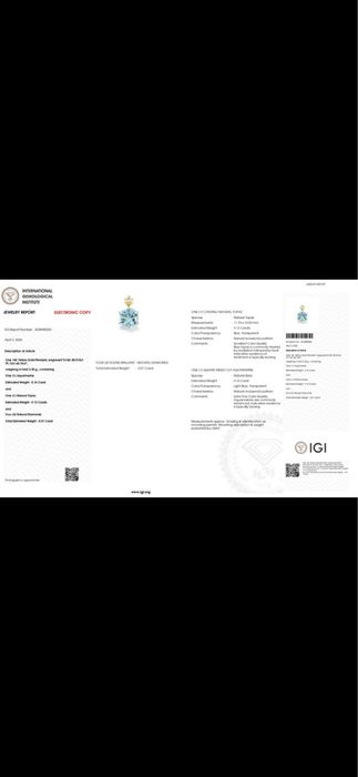 Pandantiv Aur Galben 14K cu Topaz Sculptat 9.13 ct, Acvamarin & Diamante – Certificat IGI – Nou
