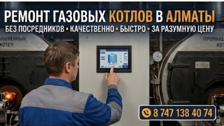 Экстренный ремонт автоматики промышленных котлов. Алматы.