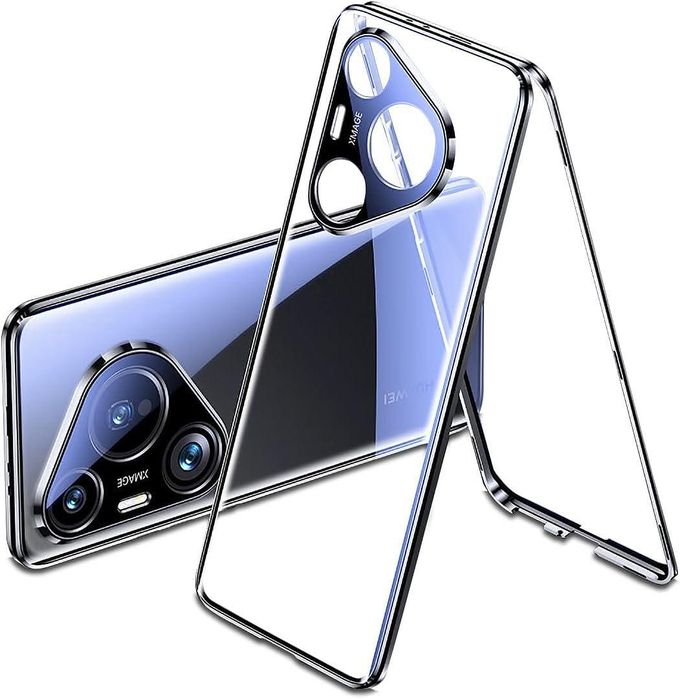 Двоен магнитен кейс за huawei pura 80 pro със защита на камерите