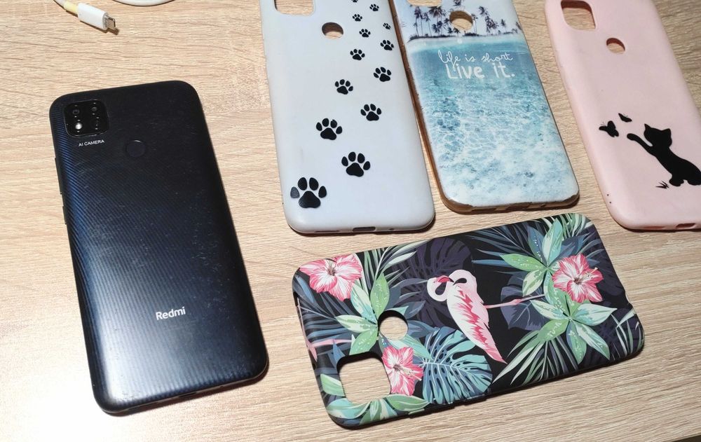 Смартфон Redmi 9c nfc с 6 калъфа