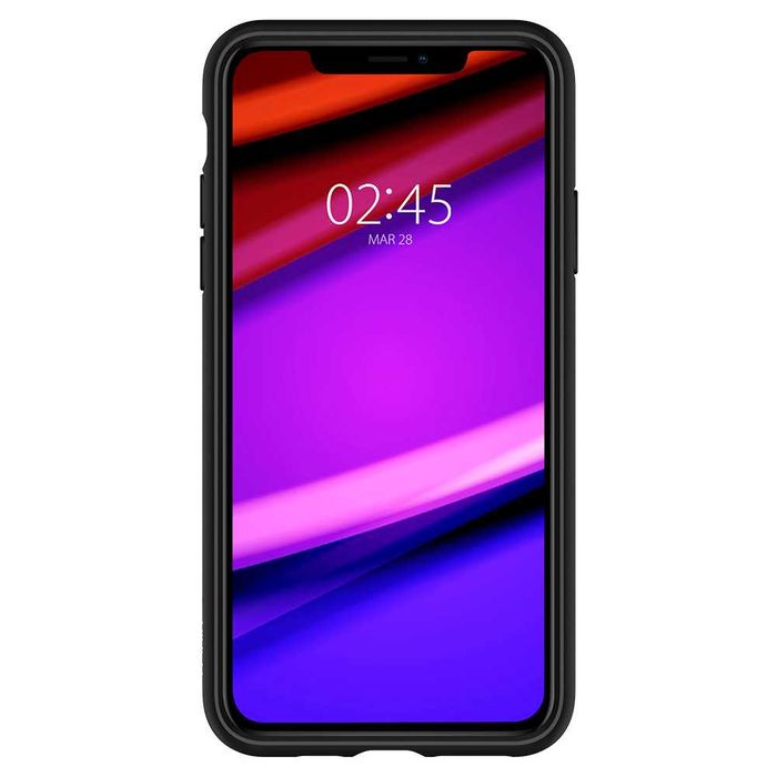 Противоударен Силиконов Калъф за iPhone 11 Pro / Spigen Core Armor Case / Черен /