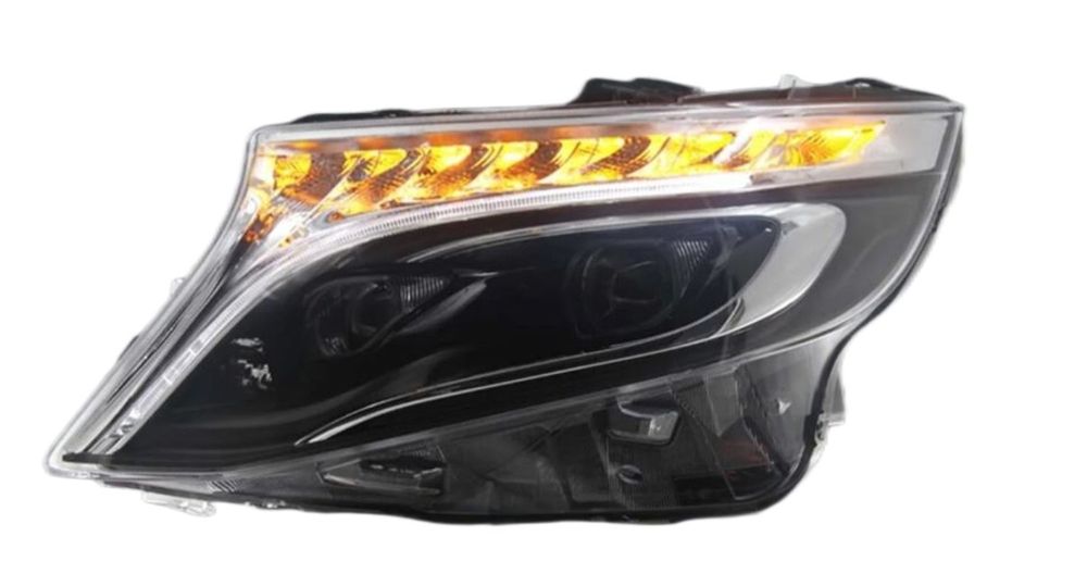 Set faruri Mercedes Vito/Clasa 5 (W447), 04.2014-10.2023, montare fata, stanga+dreapta, cu LED RGB DRL, lumini de zi; LED; manual; Tuning; LED