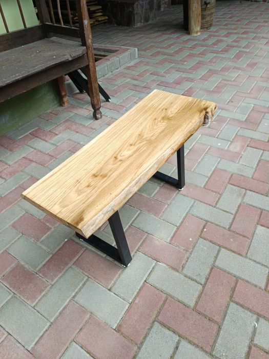Masa cafea stejar și picioare metalice reglabile