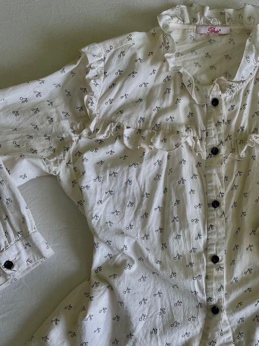 Bluza cu imprimeu cirese