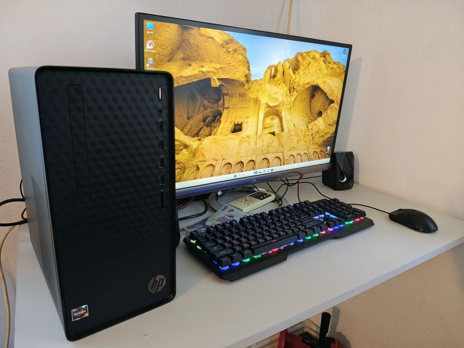 Desktop HP ryzen 3 3200g 8gb, gtx 1050ti