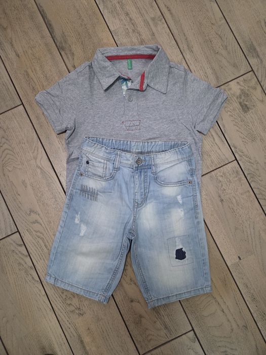 Комплект Benetton, блузка и бермуди р.120см