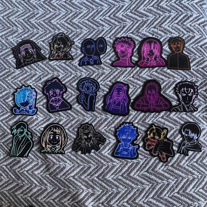 Anime Neon Stickers/Аниме Неонови стикери